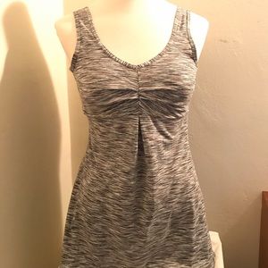 Lucy Tech Tunic Tank, Gray & Heather Blue, Size S